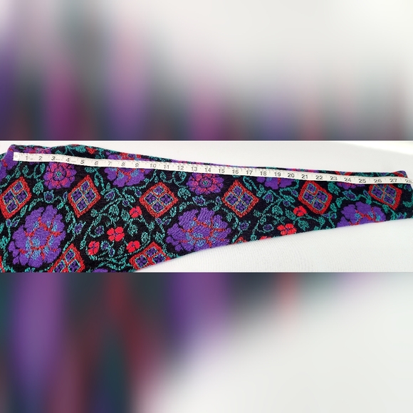 Vintage Barboglio Cristina-jan long sleeve floral tapestry ruffle dress - Picture 9 of 9